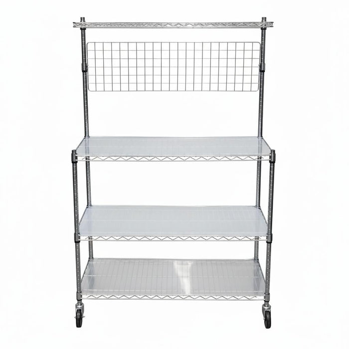 Chrome Wire Utility Cart - 18
