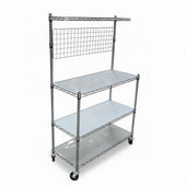 Chrome Wire Utility Cart - 18 Chrome Wire Utility Cart - 18