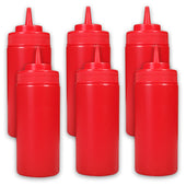 Pro-Kitchen - 24oz Squeeze Bottle - Standard - Red - QY411R Pro-Kitchen - 24oz Squeeze Bottle - Standard - Red - QY411R