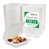 Eco-Craze MFPP Clamshell Container 8x8x2.6 Eco-Craze MFPP Clamshell Container 8x8x2.6