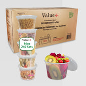 Value+ - 16oz Round Deli Container w/Lids Value+ - 16oz Round Deli Container w/Lids