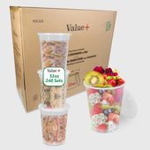 Value+ Translucent Plastic Deli Containers with Lids - 32oz Value+ Translucent Plastic Deli Containers with Lids - 32oz