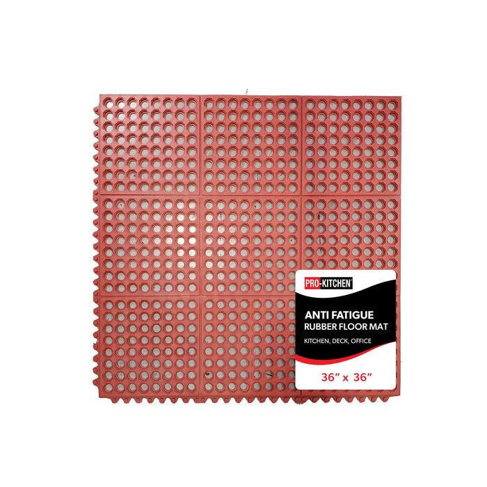 Pro-Kitchen - Red Rubber Mat-Terracotta-Grease Resistant-36