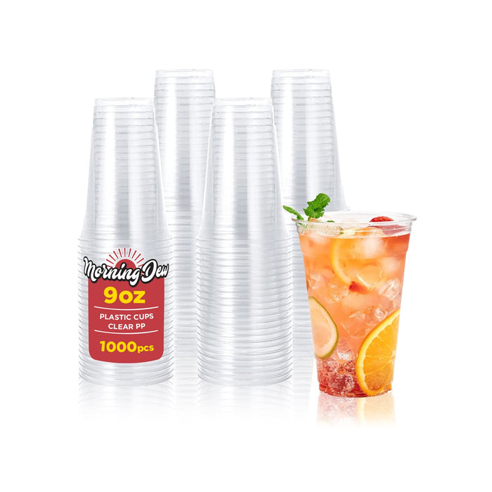 Morning Dew - 9oz Plastic Cups - PP9 - Individually Wrapped