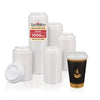 Morning Dew - Dome Sip Lid for 10-24 oz Hot Paper Cups - White - 10DL-W
