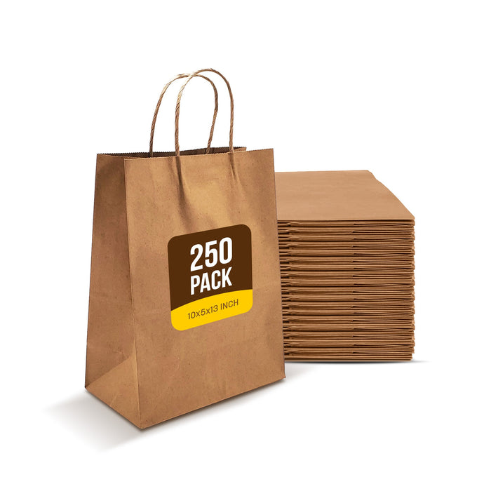 Prime Bags - Bella - Self Adhesive Paper Bags with Twisted Handles - 10x5x13