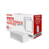 Mayfair - 1 Ply Dinner Napkins 1/8 Fold - White - DNAP01 Mayfair - 1 Ply Dinner Napkins 1/8 Fold - White - DNAP01