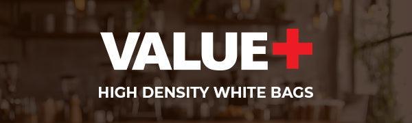 Value+ - S5 High Density - White Shopping Bags