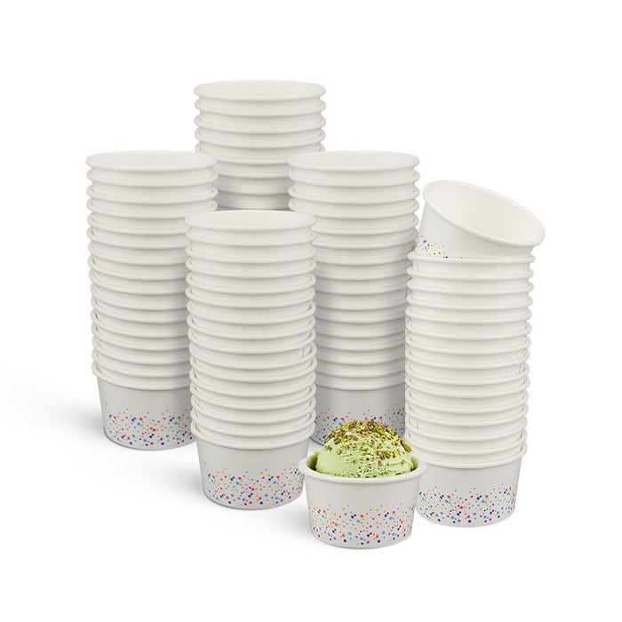 Morning Dew - 4oz - Ice Cream Paper Cups - Celebration Print - IPC4C