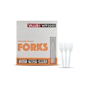 Value+ - Plastic Forks Heavy - White - Ind. Wrapped - WP2001 Value+ - Plastic Forks Heavy - White - Ind. Wrapped - WP2001