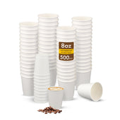 Morning Dew - 8 oz Tall Hot Paper Cup - Double Wall - White - D-H8TW Morning Dew - 8 oz Tall Hot Paper Cup - Double Wall - White - D-H8TW