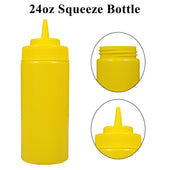 Pro-Kitchen - 24oz Squeeze Bottle - Standard - Yellow - QY411Y Pro-Kitchen - 24oz Squeeze Bottle - Standard - Yellow - QY411Y