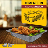 Rhino-Foil - Half Size Medium - Aluminium Steam Pan Rhino-Foil - Half Size Medium - Aluminium Steam Pan