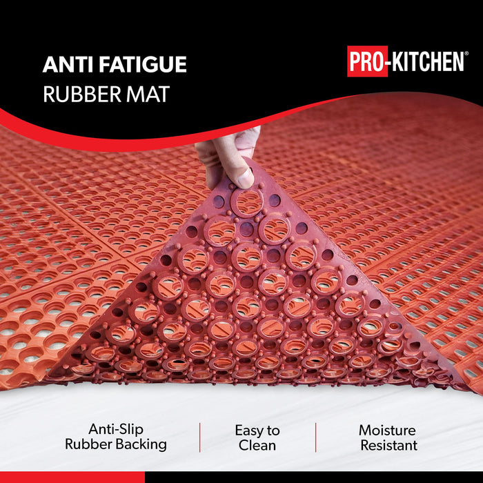 Pro-Kitchen - Red Rubber - Terracotta Anti-Fatigue Mat - 36