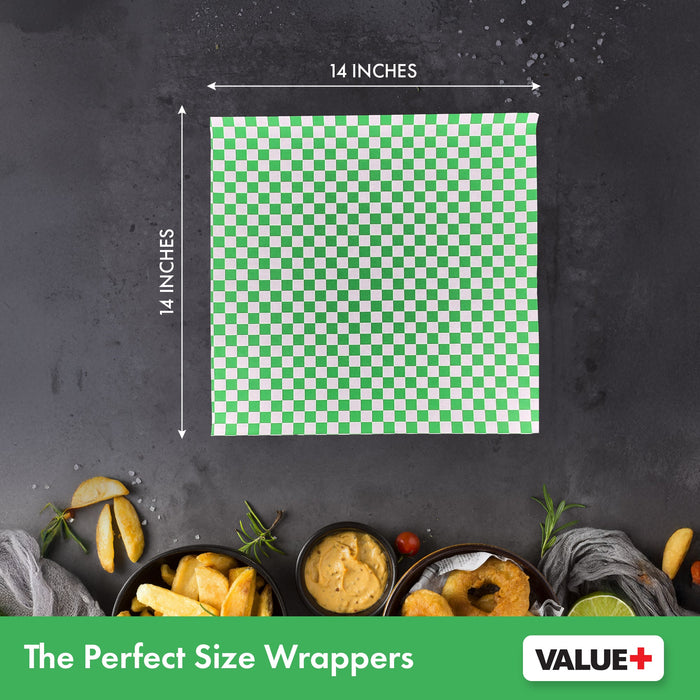 Value+ - Checkered Sheets - Green - 14