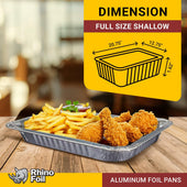 Rhino-Foil - Full Size Shallow - Aluminium Steam Pan Rhino-Foil - Full Size Shallow - Aluminium Steam Pan