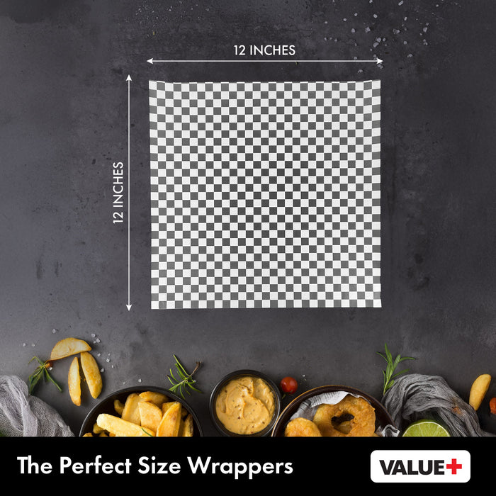 Value+ - Checkered Sheets - Black - 12