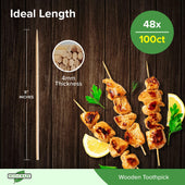 Eco-Craze - Bamboo Skewer - 4mm X 8 Eco-Craze - Bamboo Skewer - 4mm X 8