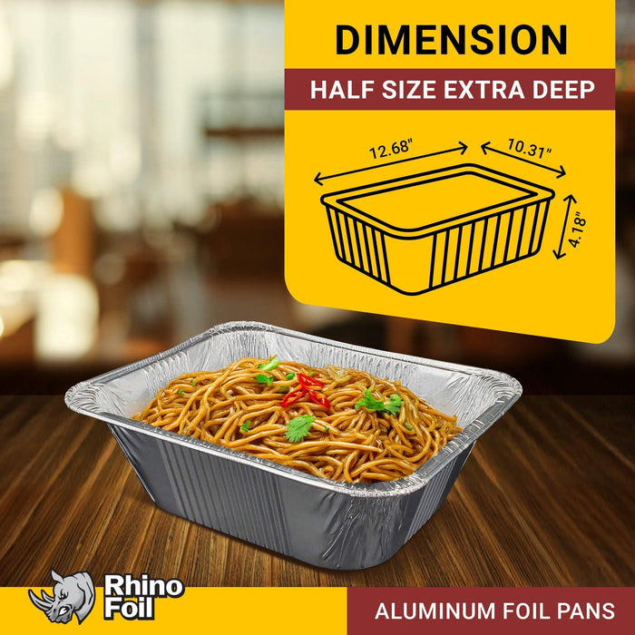Rhino-Foil - Aluminium Tray - Half Size - Extra Deep