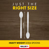 Value+ - Plastic - Soda Spoon - White - RP4006 - 8'' Approx.