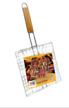 BBQ Grill Basket - 210x230mm Wood Handle