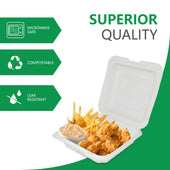 Eco-Craze MFPP Clamshell Container 9x9x2.6 Eco-Craze MFPP Clamshell Container 9x9x2.6