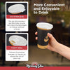Morning Dew - Tear Back Flat Lid for 10-24 oz Hot Paper Cups - White - 10F-W
