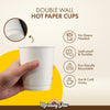 Morning Dew - 8 oz Tall Hot Paper Cup - Double Wall - White - D-H8TW