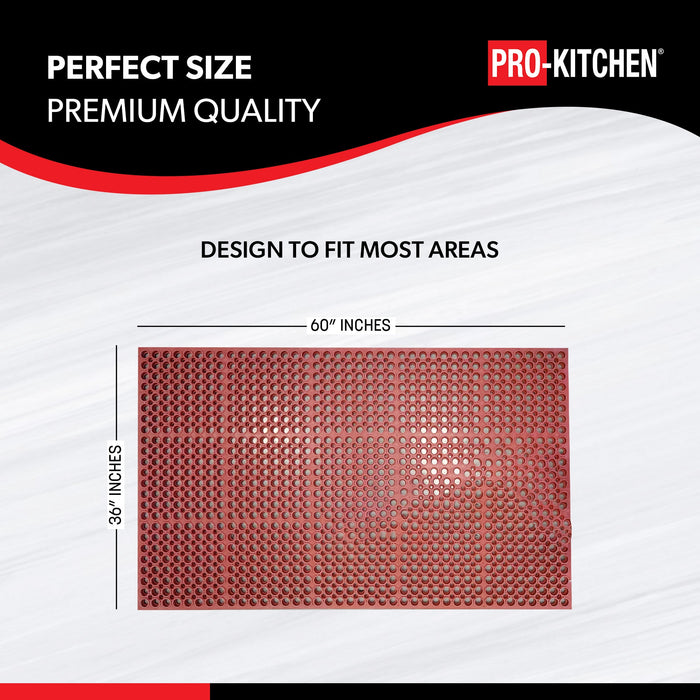 Pro-Kitchen - Red Rubber - Terracotta Anti-Fatigue Mat - 36