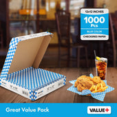 Value+ - Checkered Sheets - Blue - 12 Value+ - Checkered Sheets - Blue - 12
