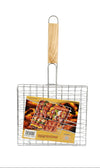 BBQ Grill Basket - 210x230mm Wood Handle