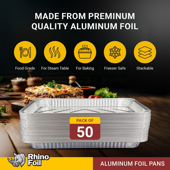 Rhino-Foil - Full Size Medium - Aluminium Steam Pan-AR104