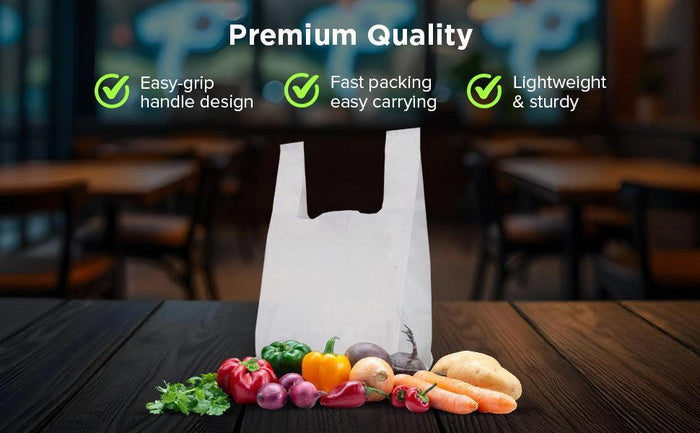Value+ - S5 High Density - White Shopping Bags