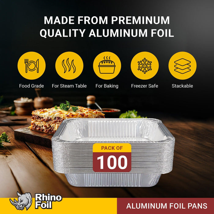 Rhino-Foil - Half Size Deep - Aluminium Steam Pan - Heavy