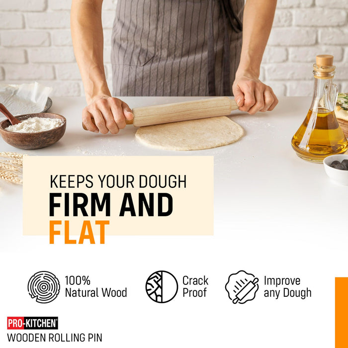 Pro-Kitchen - Rolling Pin Wood 18