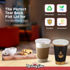 Morning Dew - Tear Back Flat Lid for 10-24 oz Hot Paper Cups - White - 10F-W