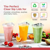 Morning Dew - Sip Lids W/Lock Back Cover For CP16-CP24 Clear Pet Cup - 98mm - SIP-16LB