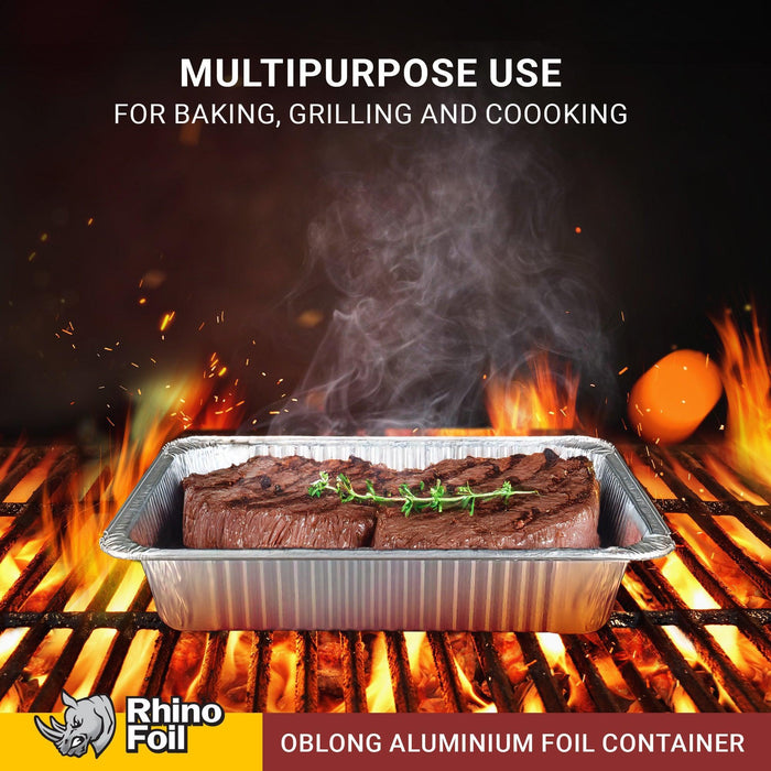 Rhino-Foil - 2 1/4 lb Oblong - Aluminium Foil Container - Heavy