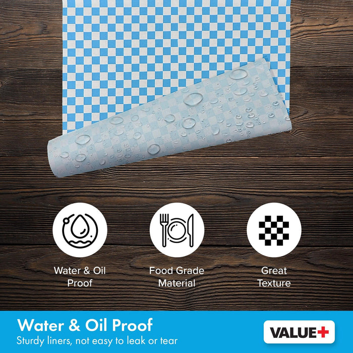 Value+ - Checkered Sheets - Blue - 14