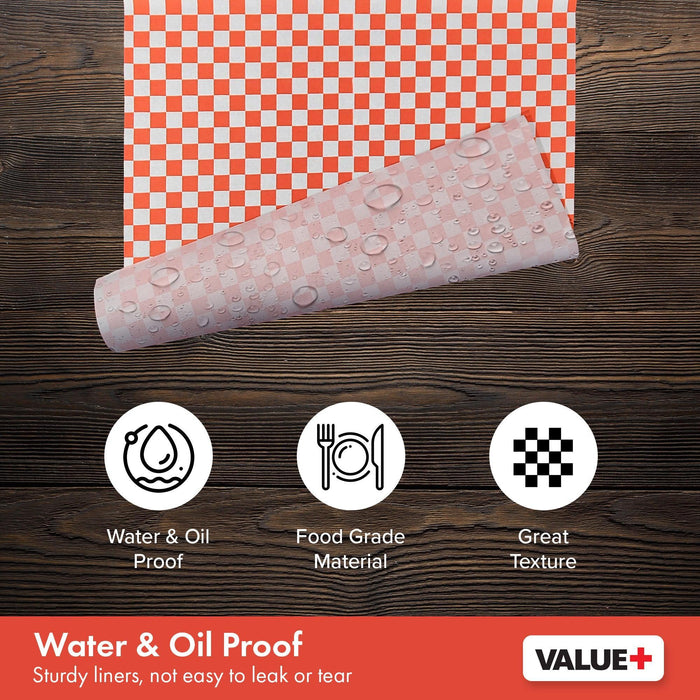 Value+ - Checkered Sheets - Red - 14