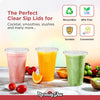 Morning Dew - X Straw Flat PET Lid for 16,22oz Cold Paper Cups - CPC16L
