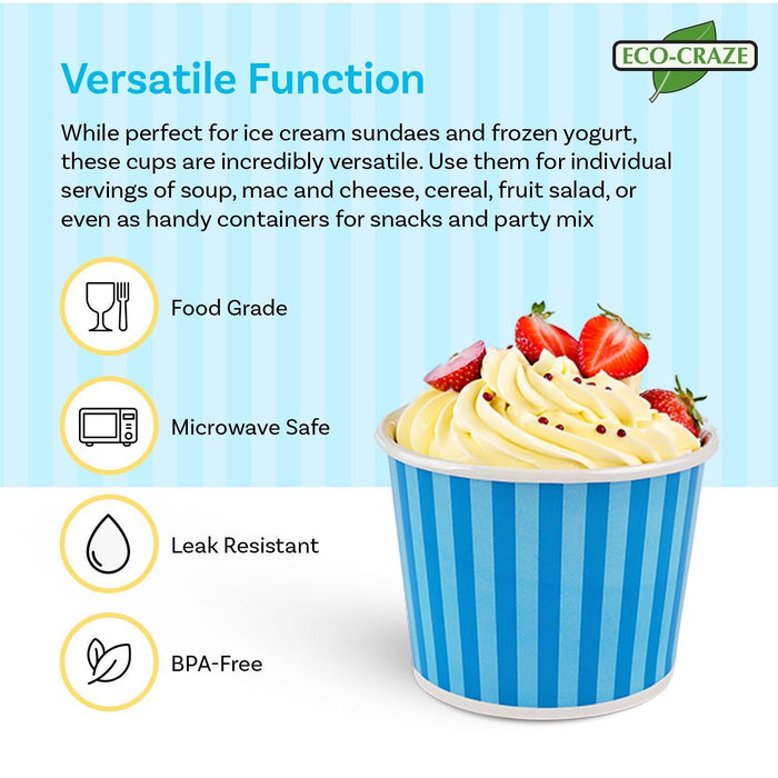 Eco-Craze - 400ml Ice Cream Paper Cups