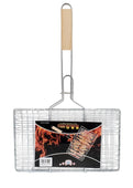 BBQ Grill Basket - 335x200mm Wood Handle BBQ Grill Basket - 335x200mm Wood Handle