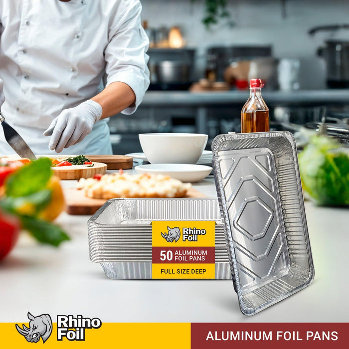 Rhino-Foil - Full Size Deep - Aluminium Steam Pan - HEAVY