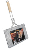 BBQ Grill Basket - 335x200mm Wood Handle