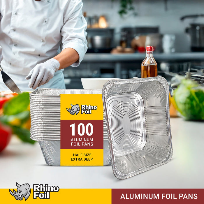 Rhino-Foil - Aluminium Tray - Half Size - Extra Deep