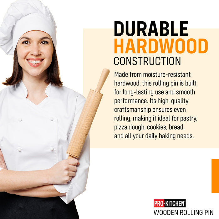 Pro-Kitchen - Rolling Pin Wood 18