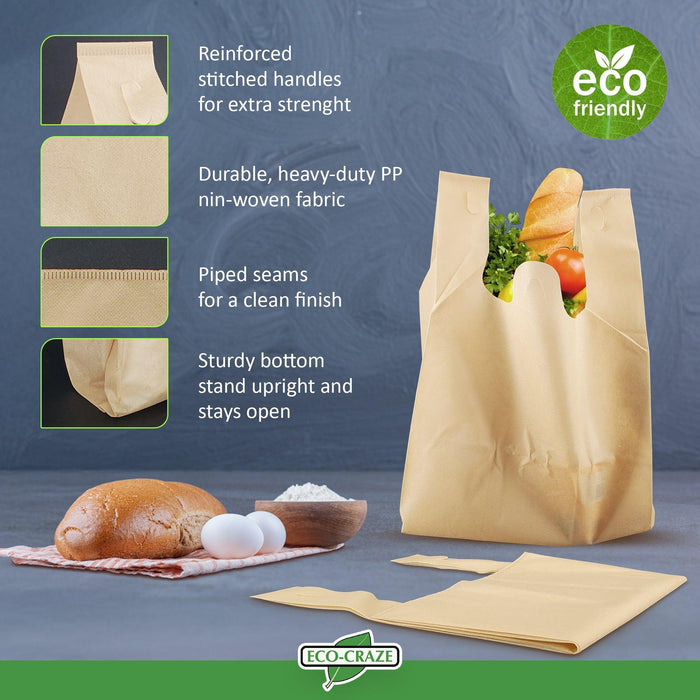 Eco-Craze - 12x8x23 - Non Woven Plain Reusable – Shopping Bag
