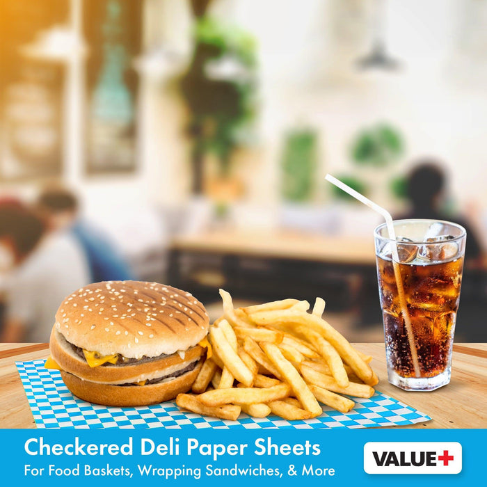 Value+ - Checkered Sheets - Blue - 12