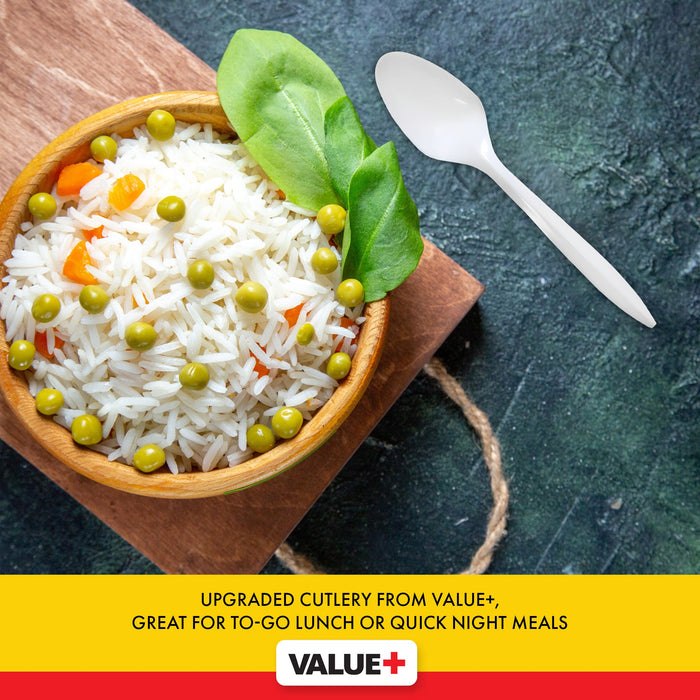 Value+ - Tea Spoon - White - Bulk - B1003